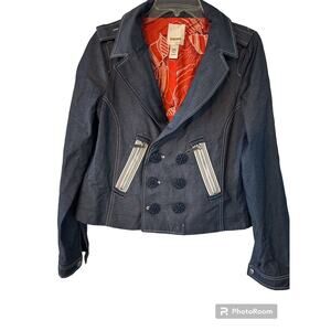 DIESEL OVERSIZE DOUBLE BREASTED DENIM JACKET SZ M